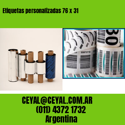 Etiquetas personalizadas 76 x 31