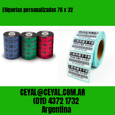 Etiquetas personalizadas 76 x 32
