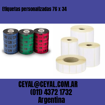 Etiquetas personalizadas 76 x 34