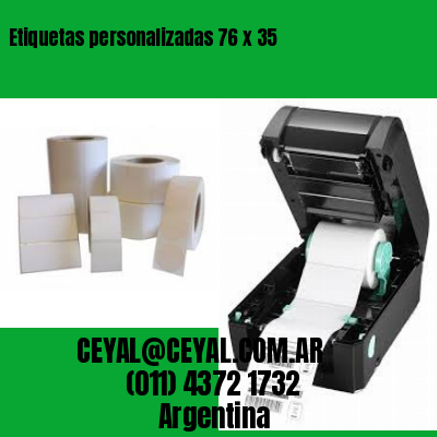 Etiquetas personalizadas 76 x 35