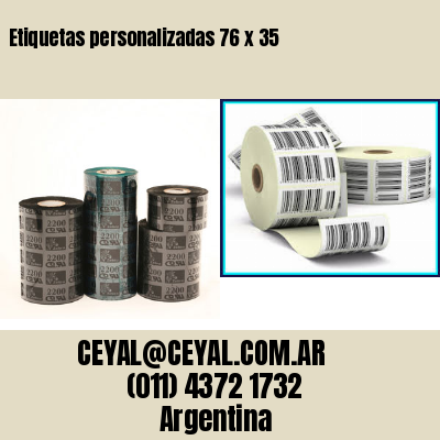 Etiquetas personalizadas 76 x 35