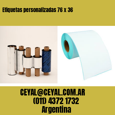 Etiquetas personalizadas 76 x 36