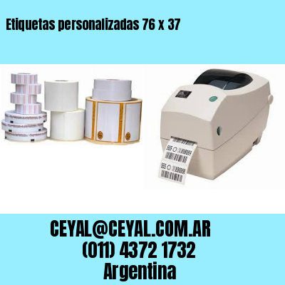 Etiquetas personalizadas 76 x 37