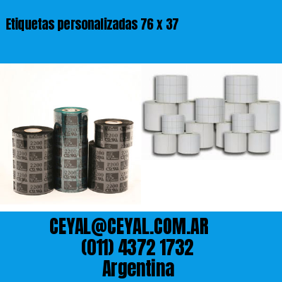 Etiquetas personalizadas 76 x 37