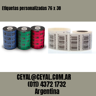 Etiquetas personalizadas 76 x 38