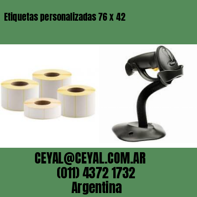 Etiquetas personalizadas 76 x 42