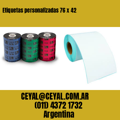 Etiquetas personalizadas 76 x 42