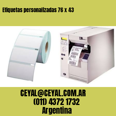 Etiquetas personalizadas 76 x 43