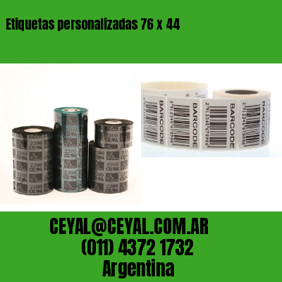 Etiquetas personalizadas 76 x 44