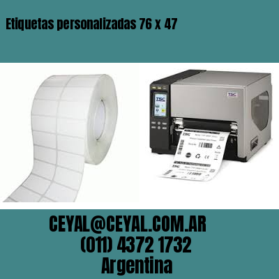 Etiquetas personalizadas 76 x 47