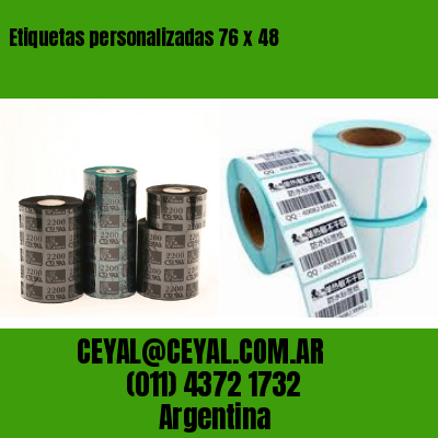 Etiquetas personalizadas 76 x 48