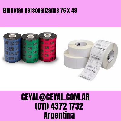 Etiquetas personalizadas 76 x 49