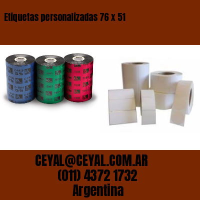 Etiquetas personalizadas 76 x 51