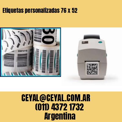 Etiquetas personalizadas 76 x 52