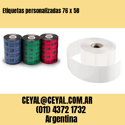 Etiquetas personalizadas 76 x 58
