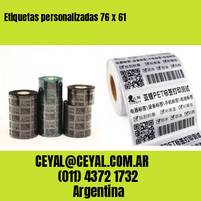 Etiquetas personalizadas 76 x 61