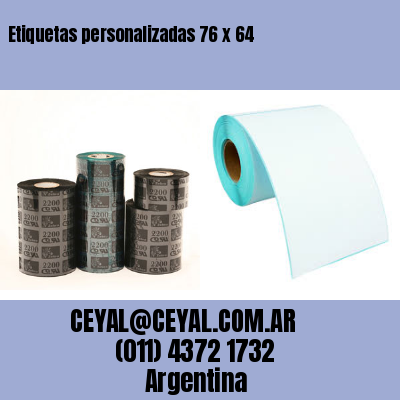 Etiquetas personalizadas 76 x 64