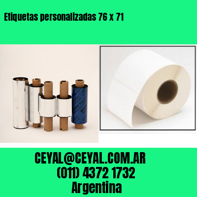Etiquetas personalizadas 76 x 71