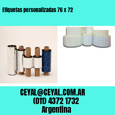 Etiquetas personalizadas 76 x 72
