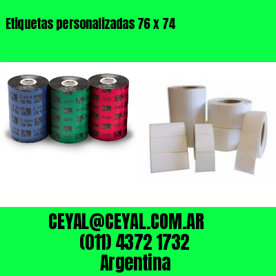 Etiquetas personalizadas 76 x 74