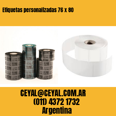 Etiquetas personalizadas 76 x 80