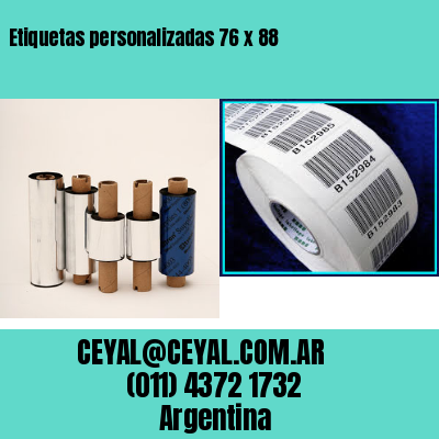 Etiquetas personalizadas 76 x 88