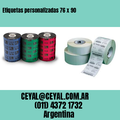 Etiquetas personalizadas 76 x 90