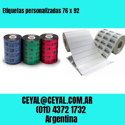 Etiquetas personalizadas 76 x 92