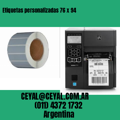 Etiquetas personalizadas 76 x 94