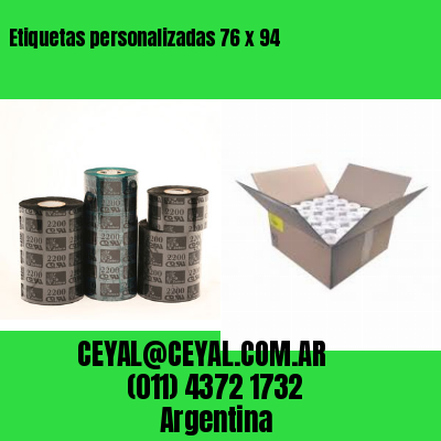 Etiquetas personalizadas 76 x 94
