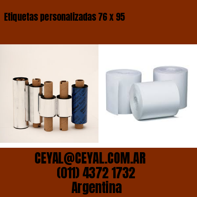 Etiquetas personalizadas 76 x 95