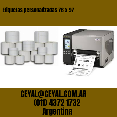 Etiquetas personalizadas 76 x 97