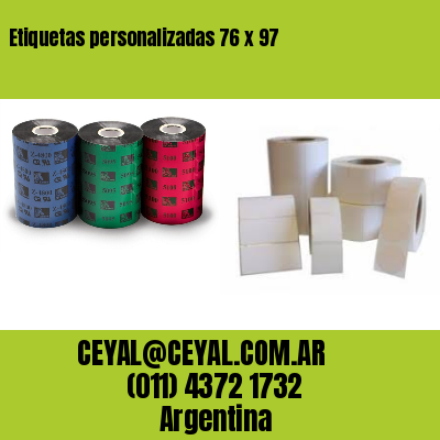 Etiquetas personalizadas 76 x 97