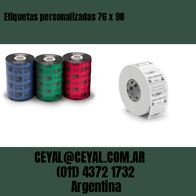 Etiquetas personalizadas 76 x 98
