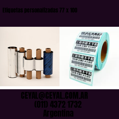 Etiquetas personalizadas 77 x 100