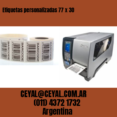 Etiquetas personalizadas 77 x 30
