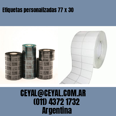 Etiquetas personalizadas 77 x 30