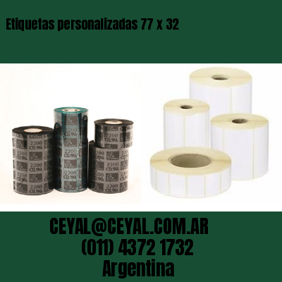 Etiquetas personalizadas 77 x 32