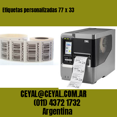 Etiquetas personalizadas 77 x 33
