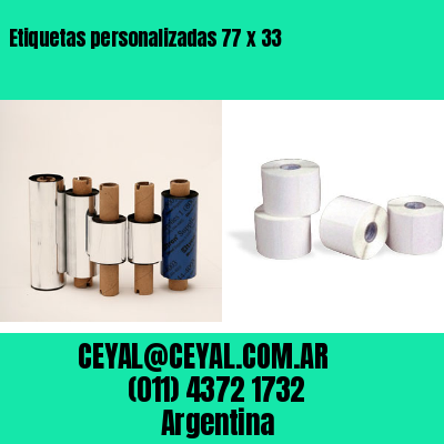 Etiquetas personalizadas 77 x 33
