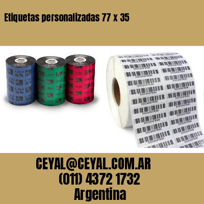 Etiquetas personalizadas 77 x 35
