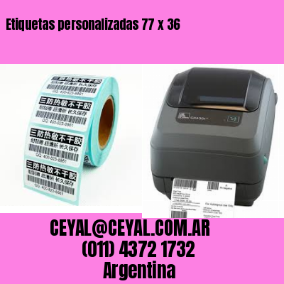 Etiquetas personalizadas 77 x 36