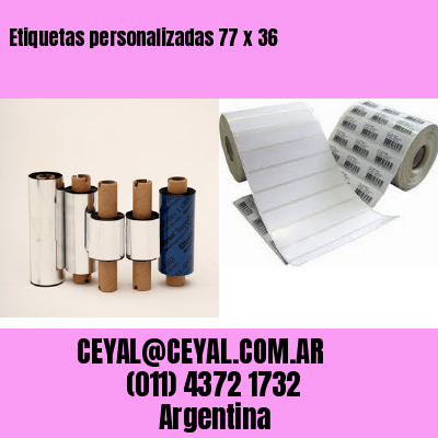 Etiquetas personalizadas 77 x 36