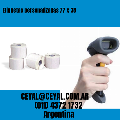 Etiquetas personalizadas 77 x 38