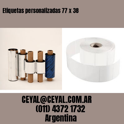 Etiquetas personalizadas 77 x 38