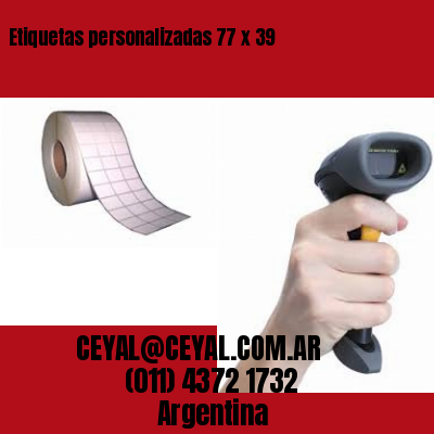 Etiquetas personalizadas 77 x 39