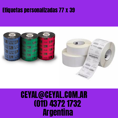 Etiquetas personalizadas 77 x 39