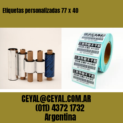 Etiquetas personalizadas 77 x 40