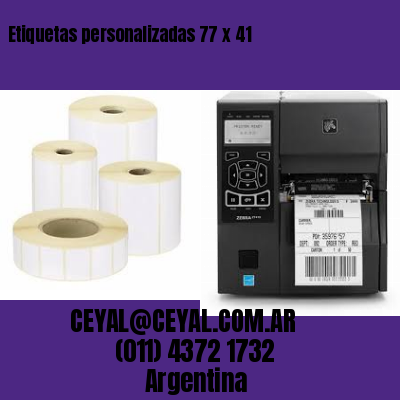 Etiquetas personalizadas 77 x 41