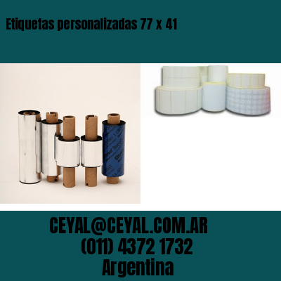 Etiquetas personalizadas 77 x 41